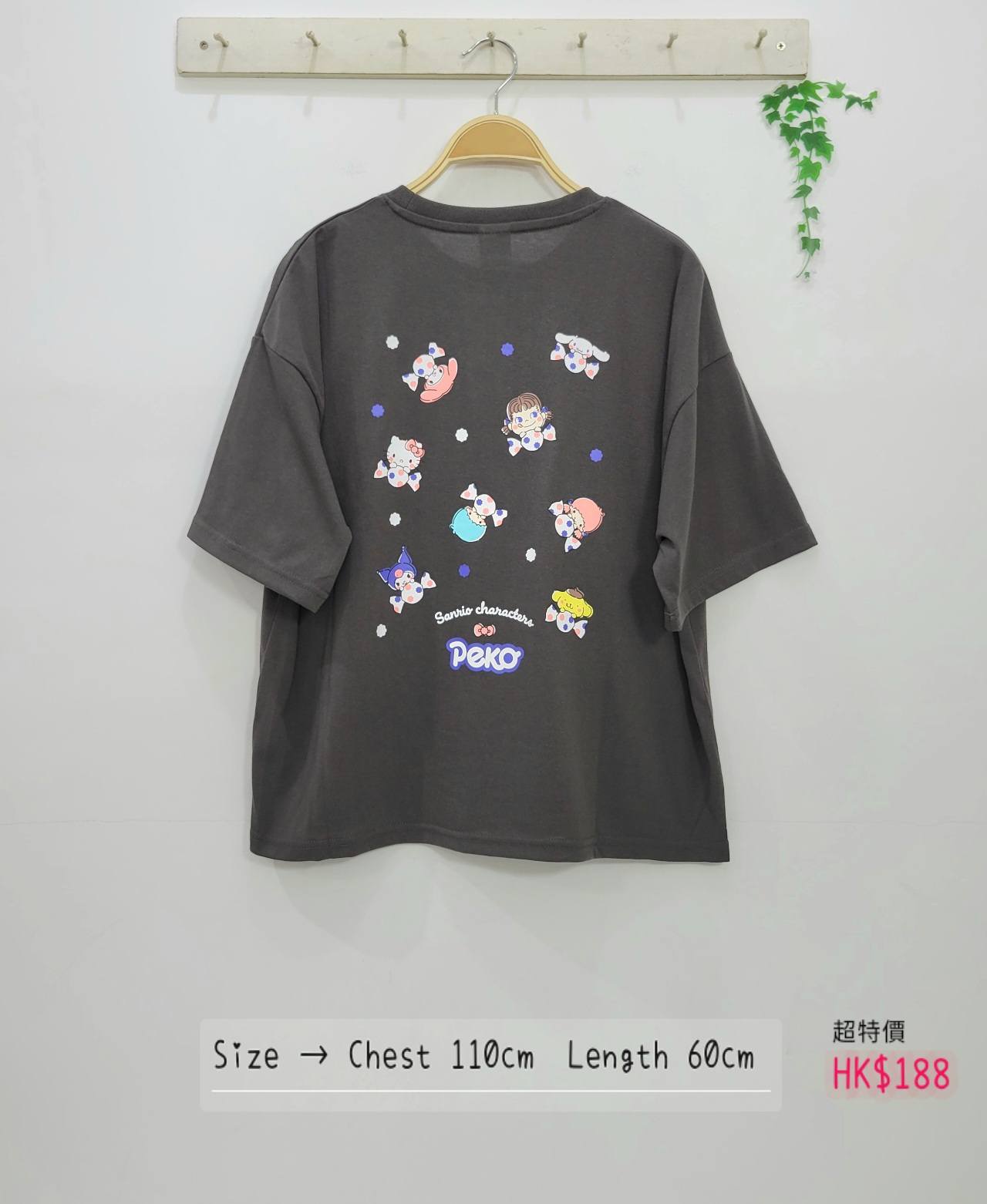 日本最新出彩色character 圖案棉質 top
