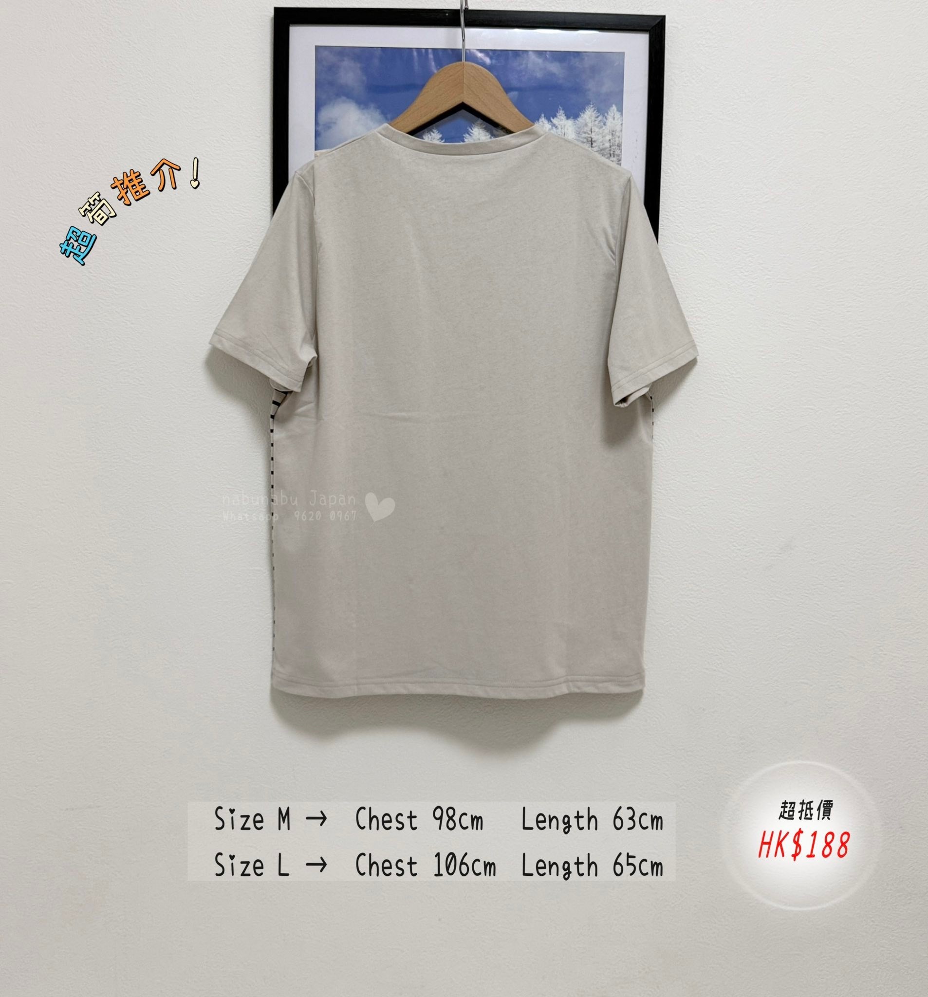 日本最新出彩色刺繡 cat cat圖案 x 間紋圖案綿質Top ✨