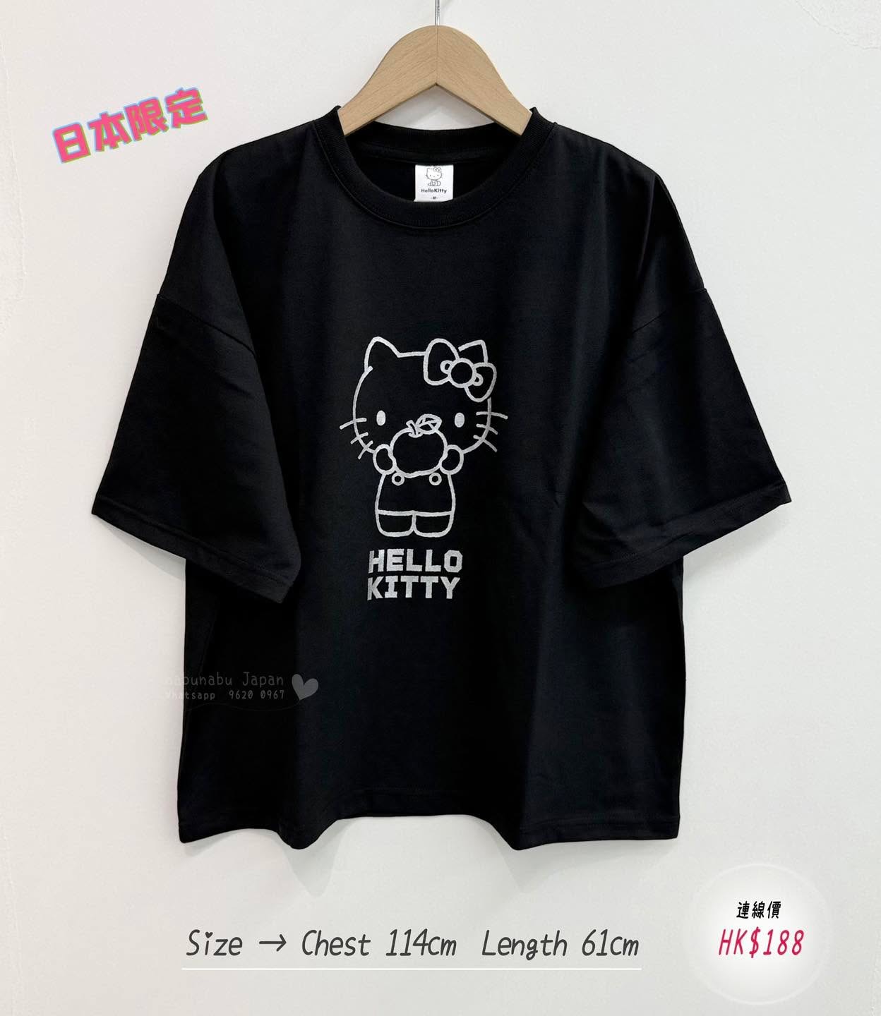 #5月日本連線中 #夏物新作 #日本限定 🎨2 𝒸𝑜𝓁𝑜𝓇 ✈ 日本最新出character  kitty🍎圖案配色棉質 Top✨